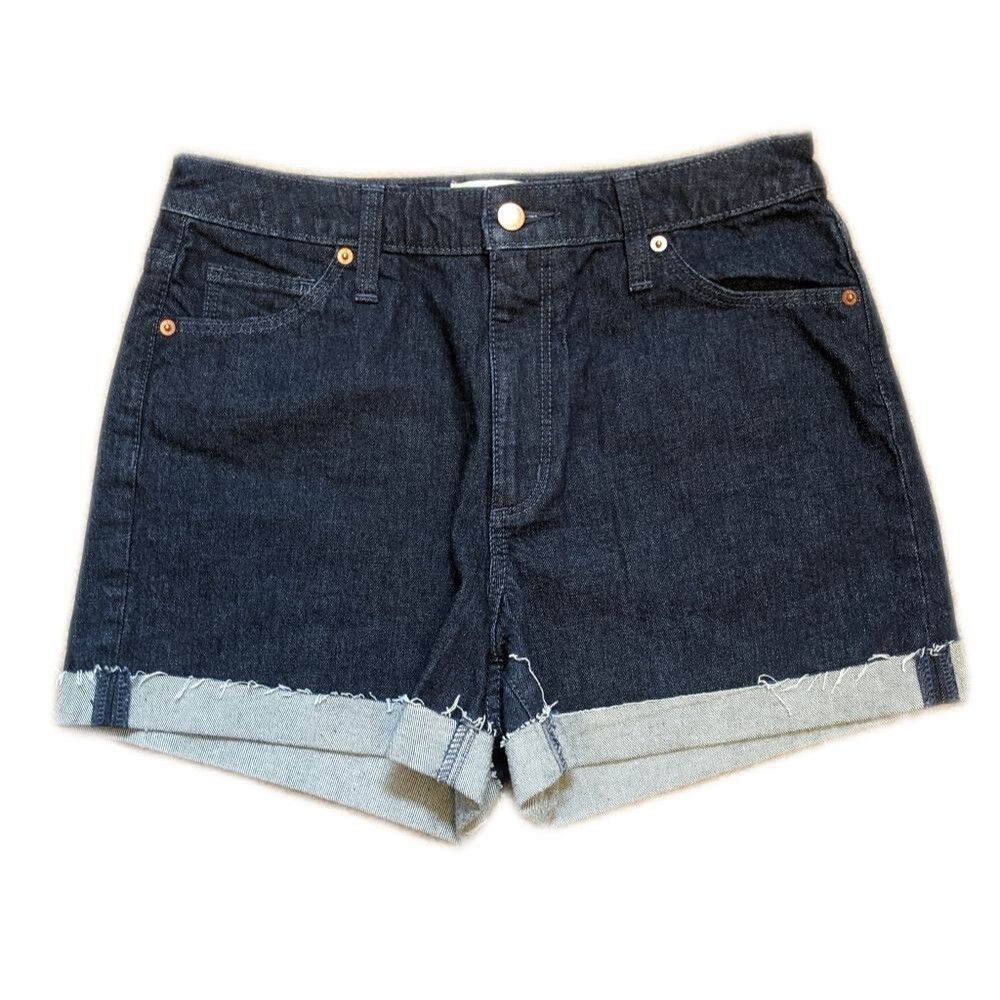 Universal Thread 99% cotton denim cutoff shorts Vintage Midi dark wash 8